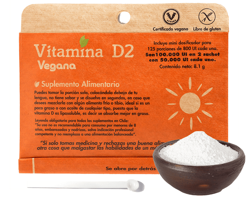 Vitamina D2 Vegana - 125 porciones - Dulzura Natural