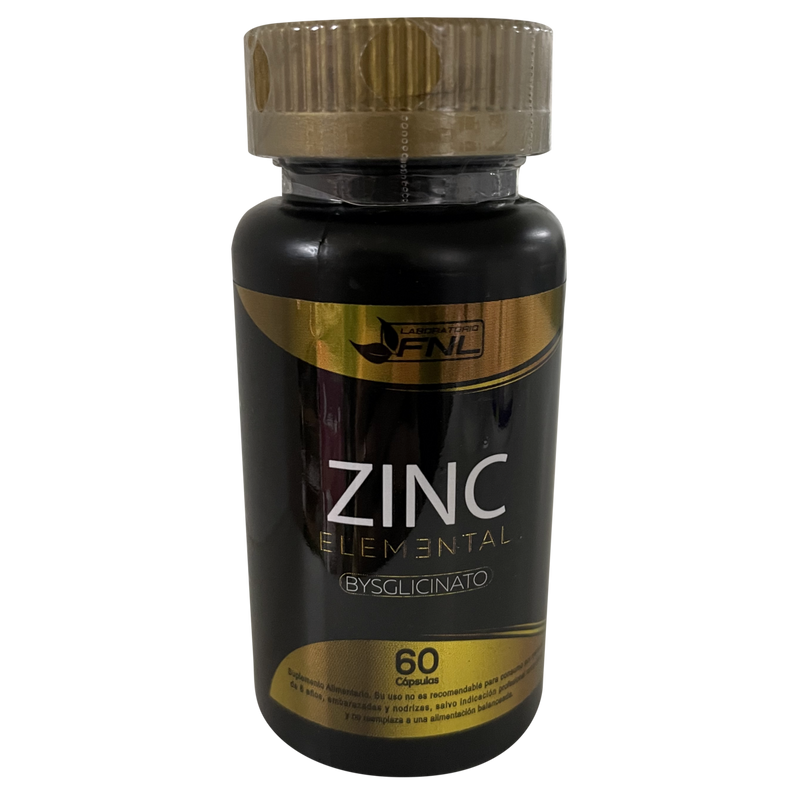 Zinc Elemental Bisglicinato 60 Cápsulas  (1 mes) - FNL