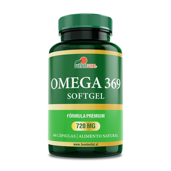 Omega 3-6-9 720mg 60 Cápsulas Softgel (2 meses) - Fuente Vital