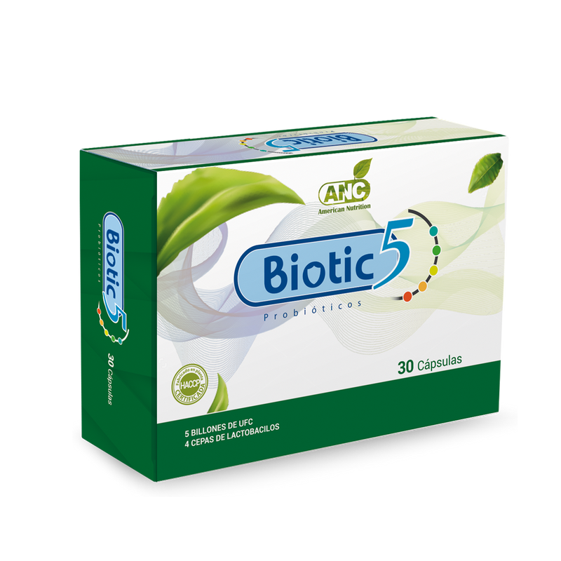 Biotic 5 Probióticos 30 Cápsulas (1 mes) - ANC