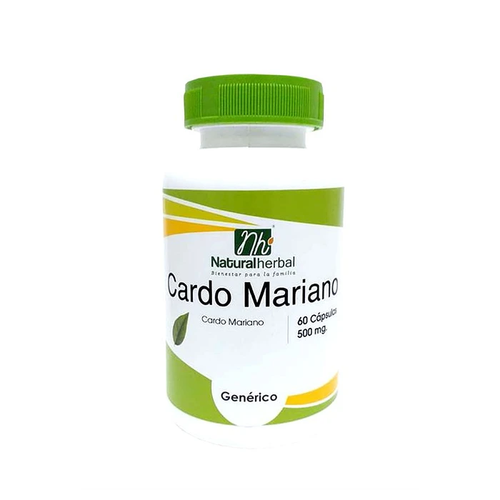Cardo Mariano 500mg 60 Cápsulas (1 mes) - Natural Herbal