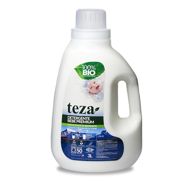 Detergente biodegradable Bebé con suavizante 3 lt - Teza Clean