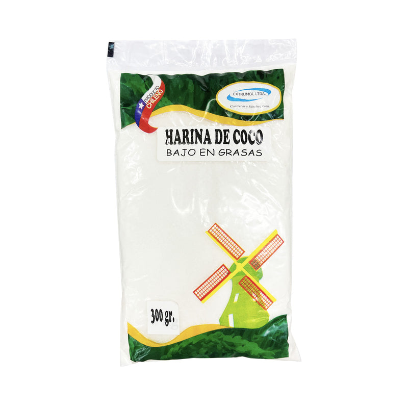 Harina de Coco Bajo en Grasas Sin Gluten 300gr - Extrumol