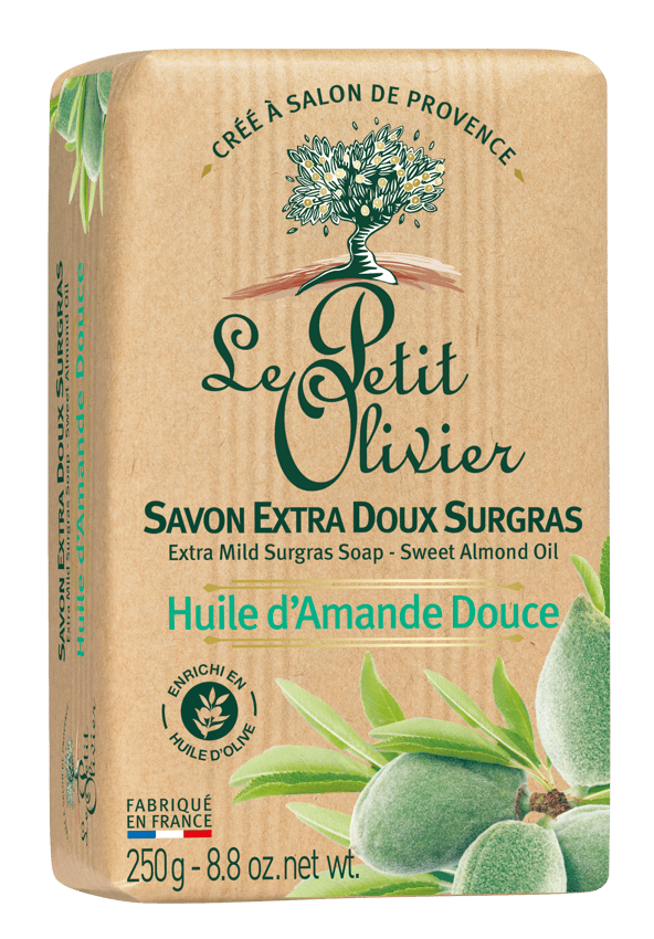 Jabón Sólido Grande Extra Suave Almendra Dulce 250gr - Le Petit Olivier
