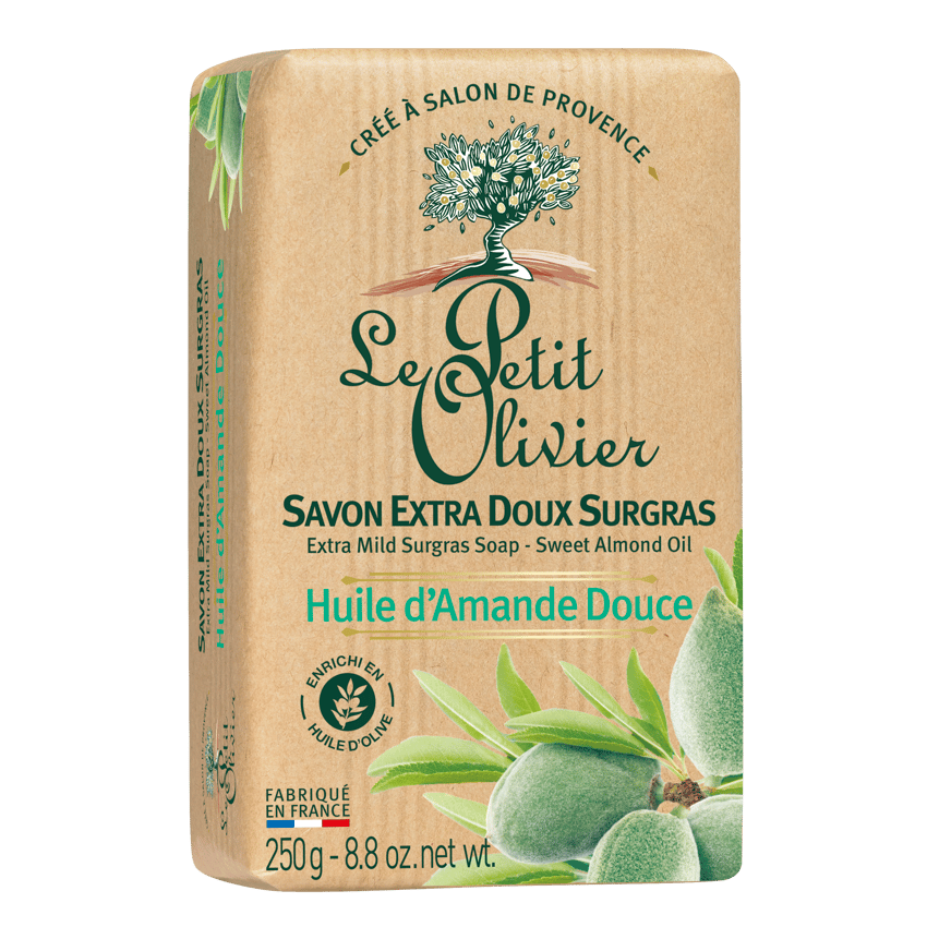 Jabón Sólido Grande Extra Suave Almendra Dulce 250gr - Le Petit Olivier-Belleza Natural-Mercado Silvestre
