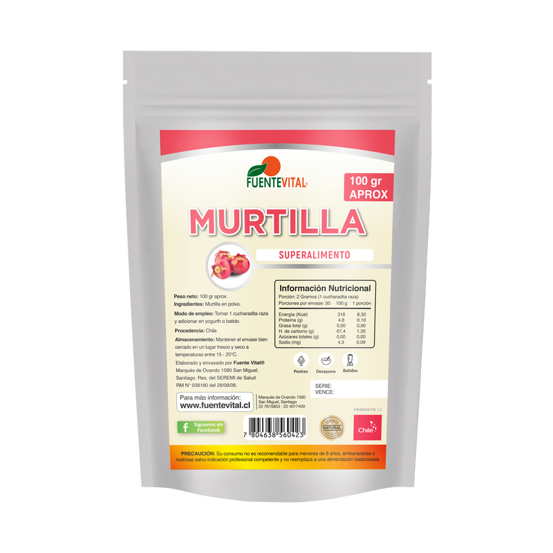 Murtilla en Polvo 100gr - Fuente Vital