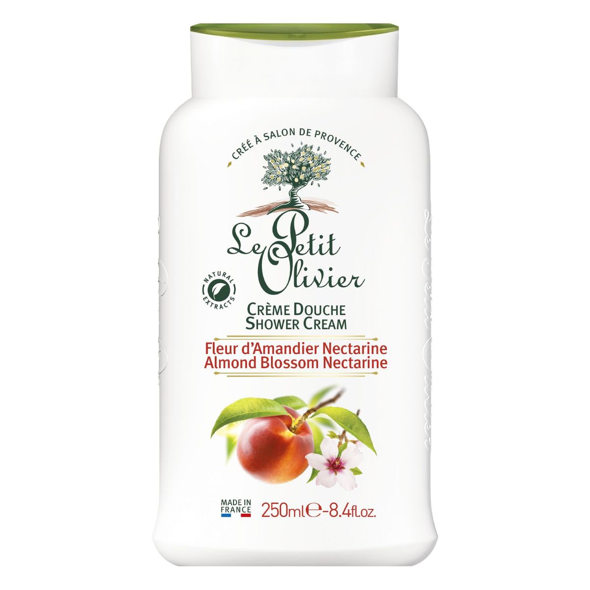 Crema de Ducha Extra Suave Flor de Almendro y Nectarina 250ml - Hidratante Natural - Le Petit Olivier