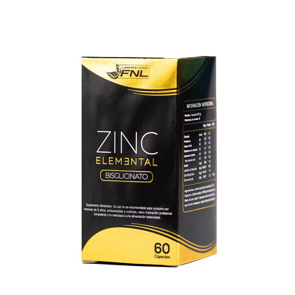 Zinc Elemental Bisglicinato 60 Cápsulas  (1 mes) - FNL