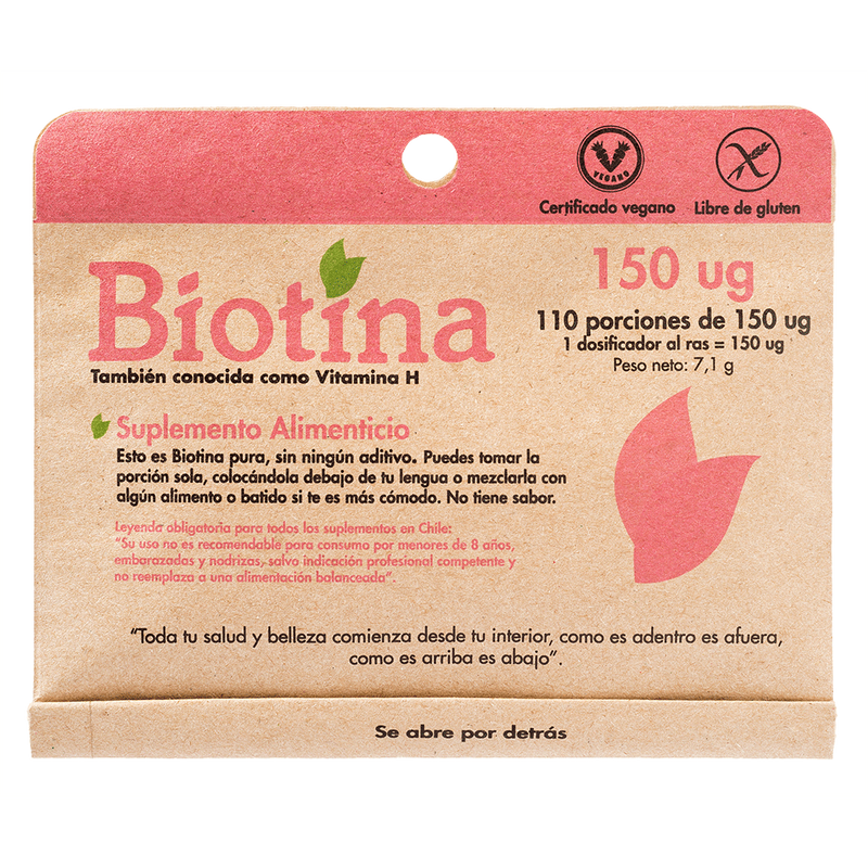 Biotina - 110 porciones - Mercado Silvestre