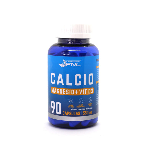 Calcio + Magnesio + Vitamina D3 90 Cápsulas (1,5 mes) - FNL