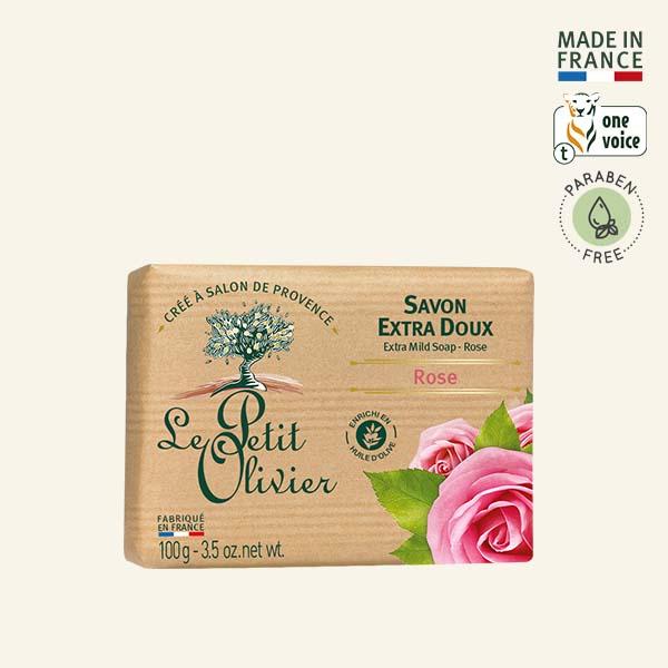 Jabón Sólido Extra Suave Rosa 100gr - Le Petit Olivier - Belleza Natural - Mercado Silvestre