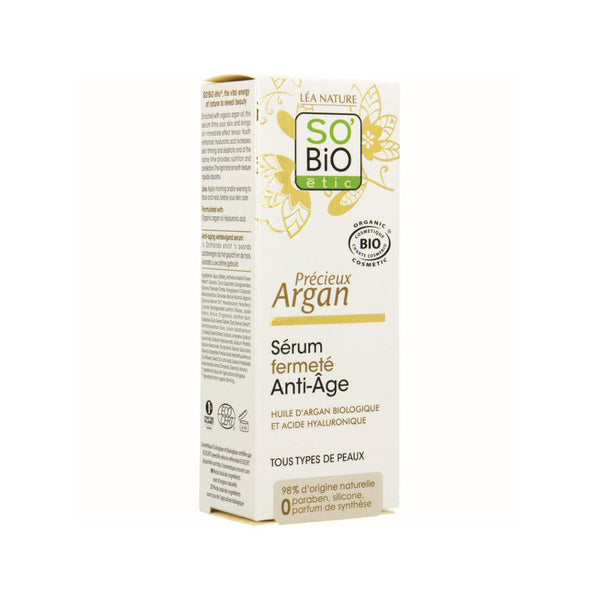 Serum Reafirmante Anti Age Aceite de Argán con Ácido Hialurónico 30ml - So Bio Etic