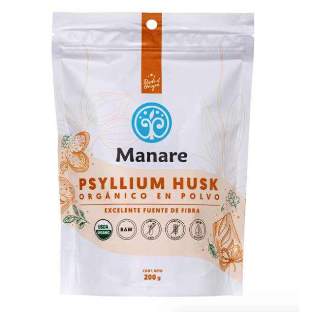 Psyllium Husk Orgánico 200gr - Superalimentos - Mercado Silvestre