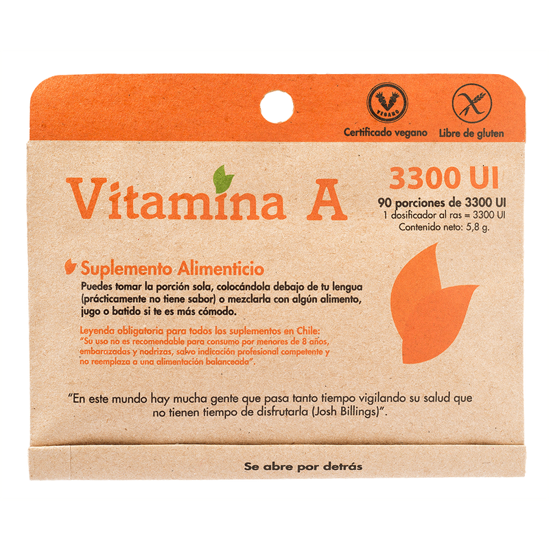 Vitamina A 90 porciones - Vitaminas - Mercado Silvestre