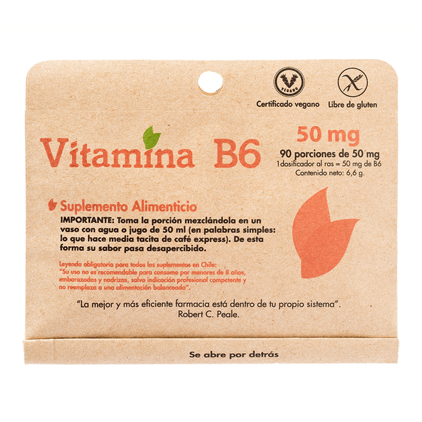 Vitamina B6 90 porciones - Vitaminas - Mercado Silvestre