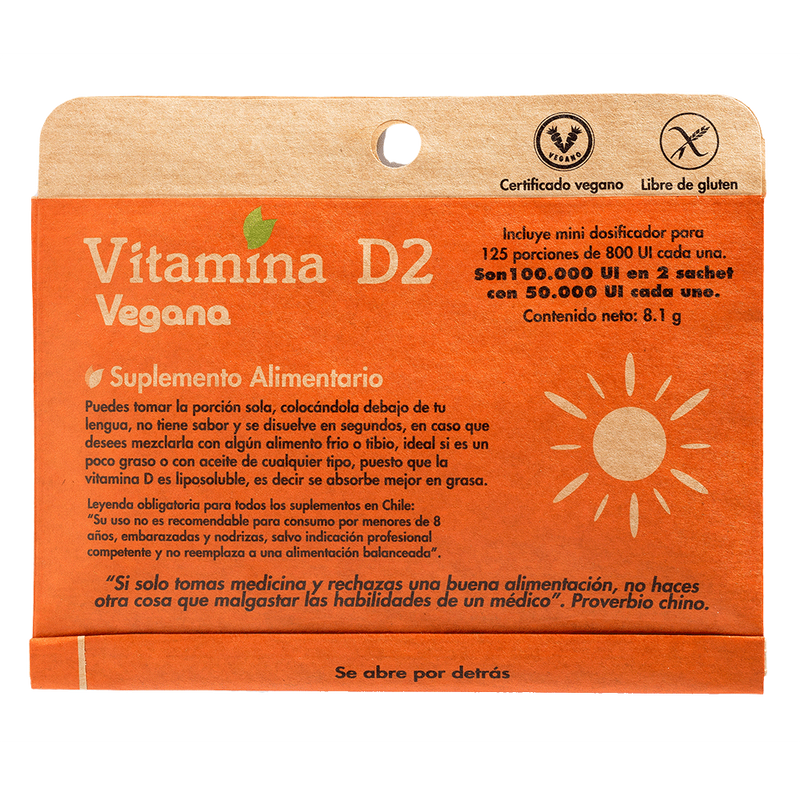 Vitamina D2 Vegana - 125 porciones - Mercado Silvestre