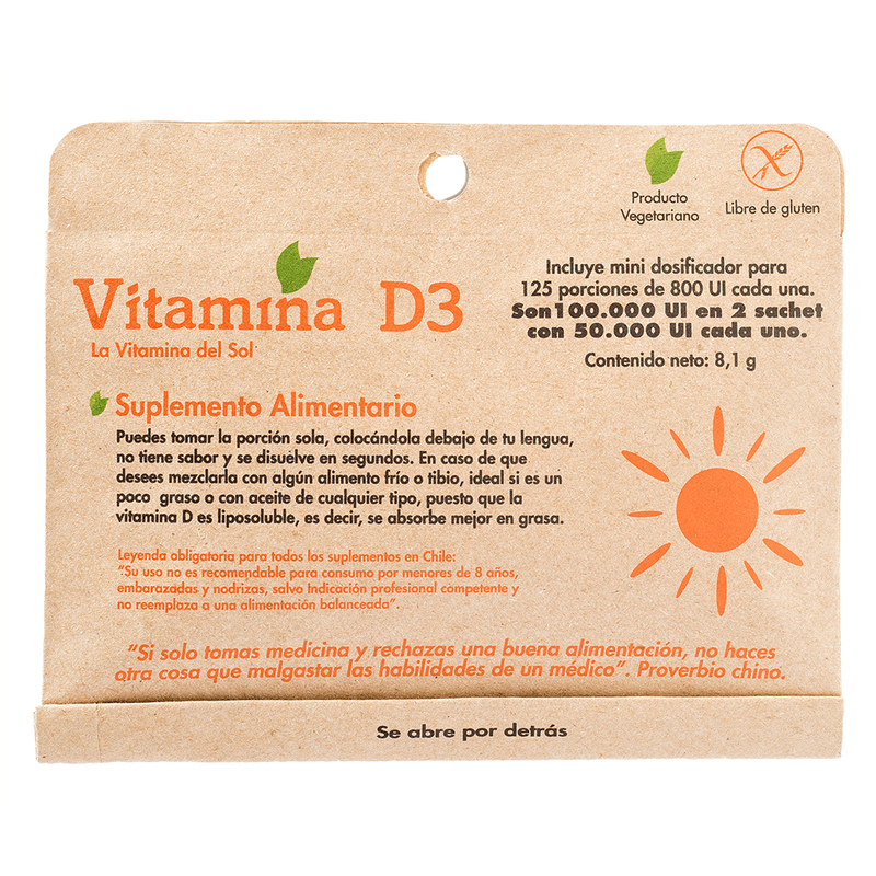 Vitamina D3 - 125 porciones - Mercado Silvestre