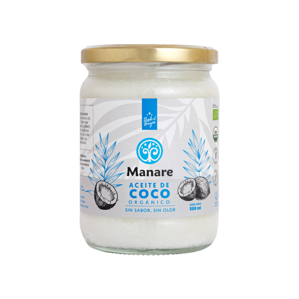Aceite de Coco Orgánico sin olor ni sabor 500 ml - Aceites - Mercado Silvestre