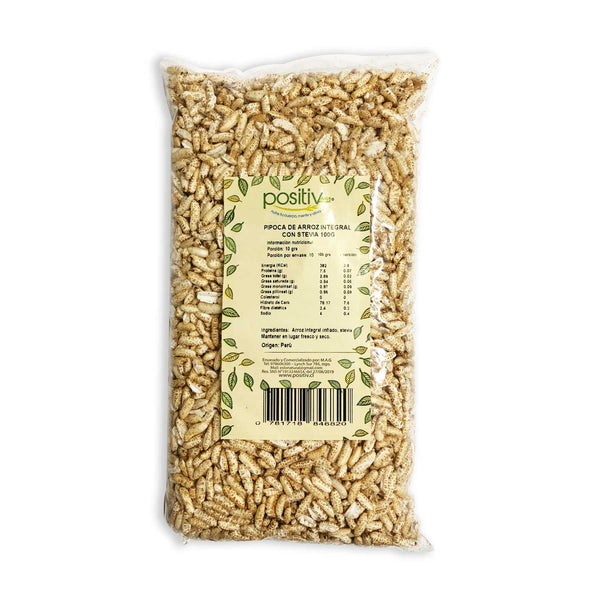 Pipoca de Arroz Integral Dulce con Stevia 100gr - Positiv - Cereales - Mercado Silvestre