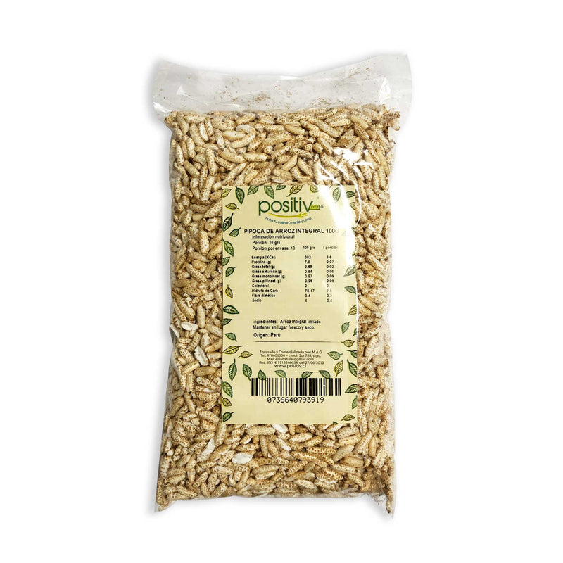 Pipoca de Arroz Integral Natural 100gr - Positiv - Cereales - Mercado Silvestre