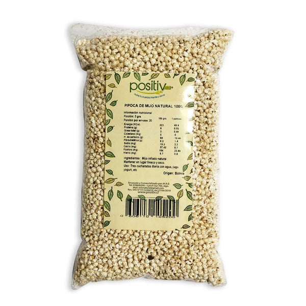 Pipoca de Mijo Natural 100gr - Positiv - Cereales - Mercado Silvestre