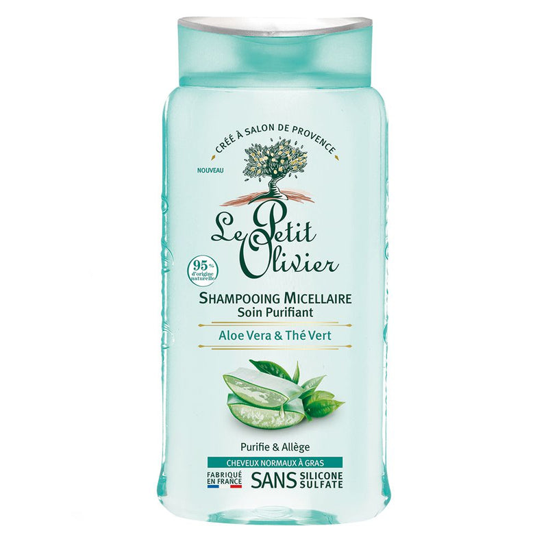 Shampoo Aloe Vera y Extracto de Té Verde 250ml - Le Petit Olivier - Belleza Natural - Mercado Silvestre